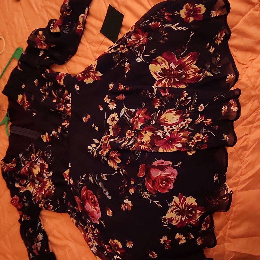 Lulus Always Yours Plum Purple Floral mini dress